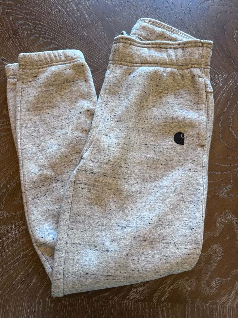 Carhartt Women's Relaxed Fit Marled Gray Thick Fleece Joggers